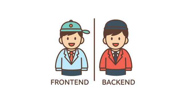 Frontend and backend developer avatar comparison