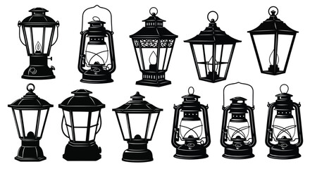 Collection of vintage lanterns and lamps © Jerin