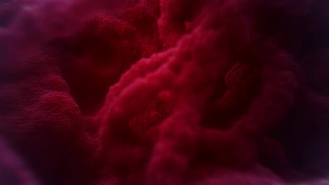 Abstract purple organic texture with flowing folds and soft shadows