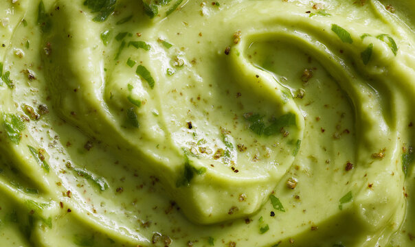 Avocado dip closeup