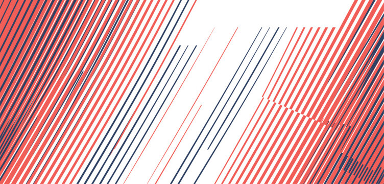 Abstract background featuring a pattern of diagonal parallel lines in vibrant shades of red orange and blue creating a dynamic and modern artistic texture