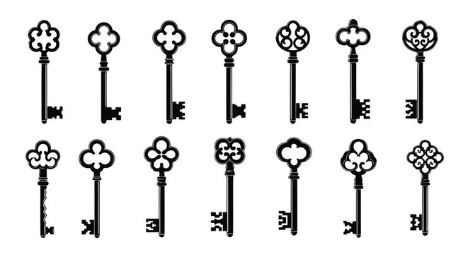 Vintage skeleton keys set