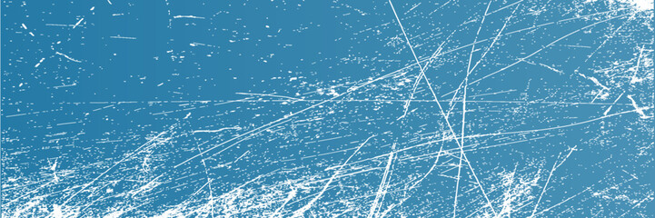 WebBlue ice background with scratches and cracks. Frozen lake surface, Christmas winter skating rink. Vector illustration for New Year, winter sports, and activities. © samsul