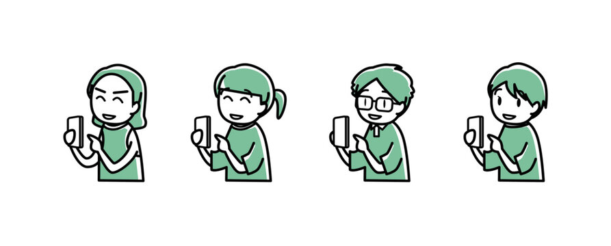 スマートフォンを操作している人