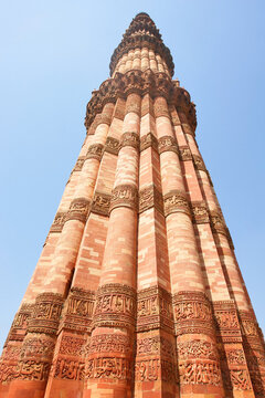 The Qutb Minar, also spelled Qutub Minar and Qutab Minar a minaret in  Mehrauli, South Delhi, India