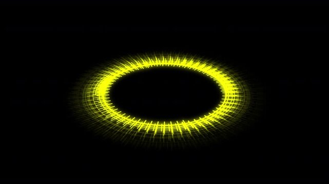 3D Circle Radial Patterns Audio Reactive X60 Degrees S Yellow Animation Loop