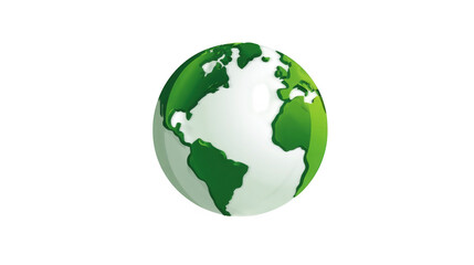 Fototapeta premium Green Earth Circular Badge Vector Style Isolated on White Background