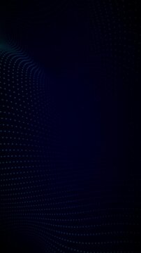 Subtle dark particles shift in a faint grid pattern across a black background in a slow 3D animation loop perfect for low key corporate presentations