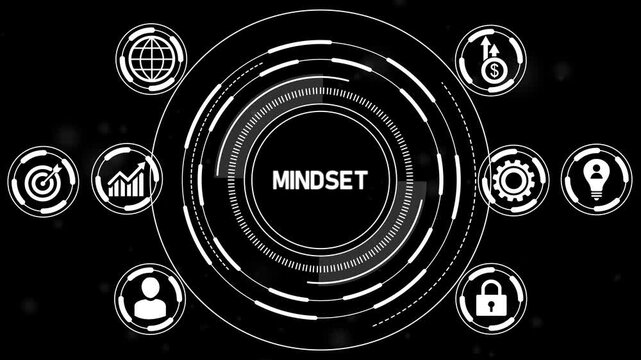 Concept of growth mindset, personal development and lifelong learning.4k animation.