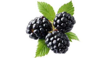 fresh blackberries, berry, PNG on Transparent background © dword
