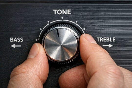 A close-up shot of a person's hand as they press a knob