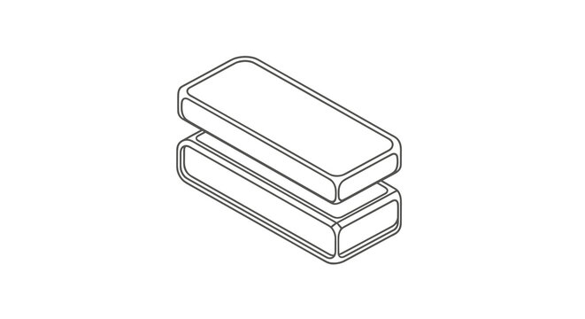 Hamburger menu toggle button with rounded edges and thin lines for mobile navigation and modern web interface interaction.