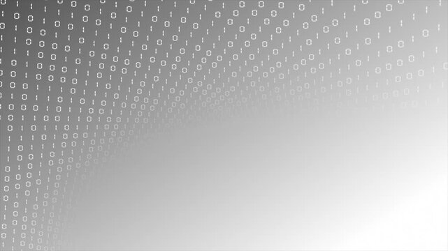 white color simple random numbers binary code with blank space hi tech design loopable technology background
