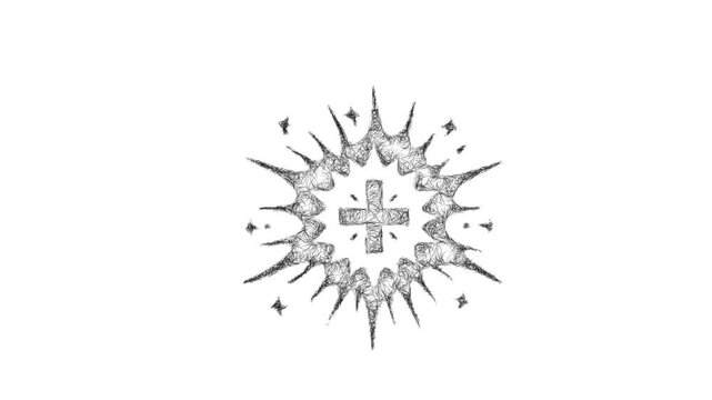 Sketch holy nova icon animation - smooth progressive reveal
