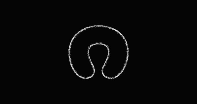 Sketch neck pillow icon animation - smooth progressive reveal