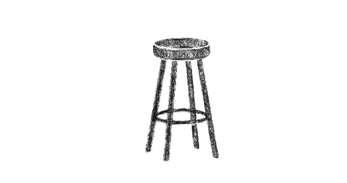 Sketch bar stool icon animation - smooth progressive reveal