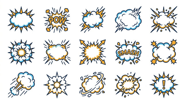 Comic Book Style Explosion and Impact Effects