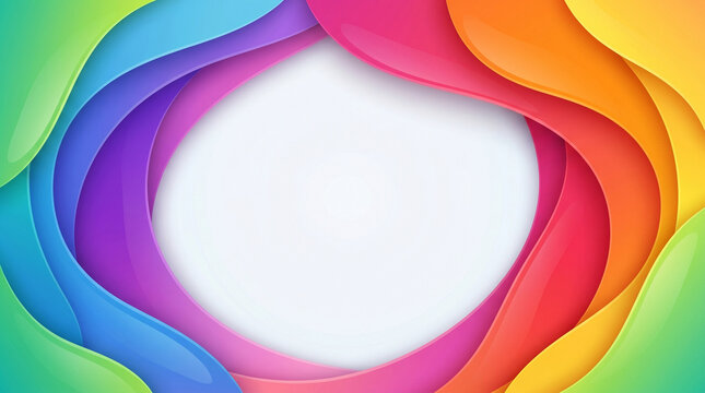 Vibrant spectrum of flowing hues creating a dynamic artistic framework embodying creativity and diverse connections suitable for inspiring visual communication and joyful presentations.