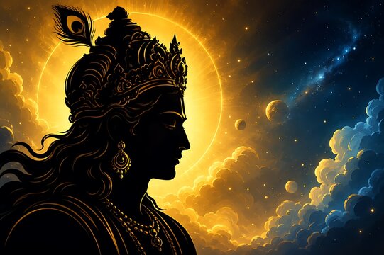Lord Vishnu on Vaikunth Ekadashi, Krishna/Krushna Janmashtami, Ram Navami, Narsimha Jayanti, Onam, Ekadashi Vrat, Ananta Chaturdashi, Tulasi Vivah, Nirjala Ekadashi, Varah Jayanti, Aashadhi Ekadashi