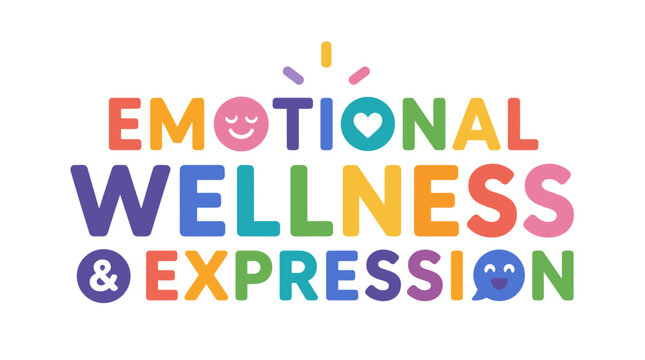 Colorful Illustration of Emotional Wellness Expression.