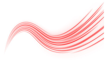 Obraz premium Red futuristic light path with radiant energy lines and smooth velocity motion. png
