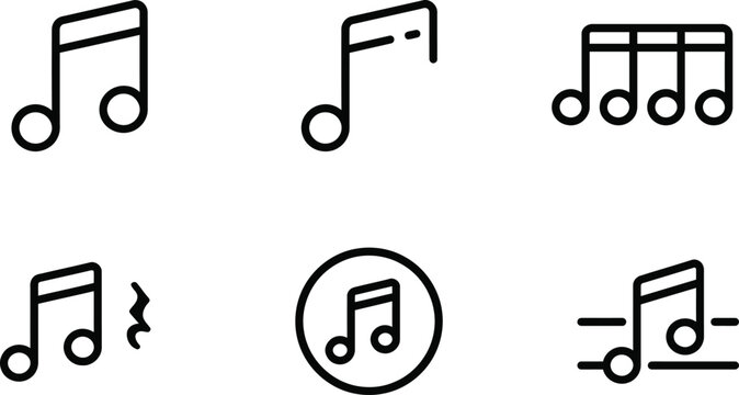 Black eighth note musical symbol illustration