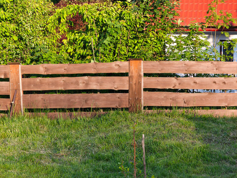 Wooden fence.
