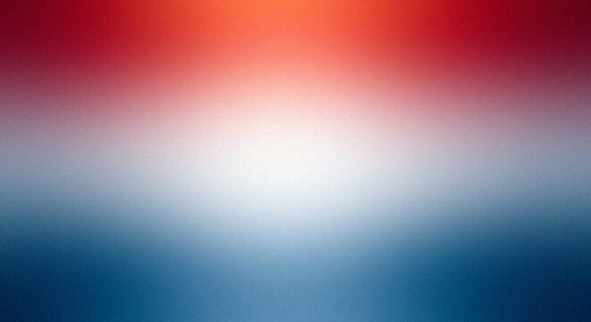 Soft gradient background with blue red and white colors blending smoothly Grainy Noise Texture Design for Retro Poster Header and Web Backdrop