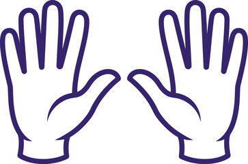 Fototapeta premium Two hands forming a heart shape with fingers line art illustration