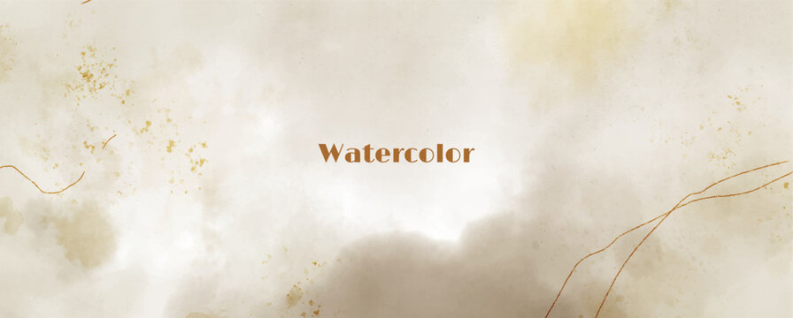 Abstract watercolor art background template. brown beige watercolor backdrop empty space for text, banner, presentation or product display graphic design