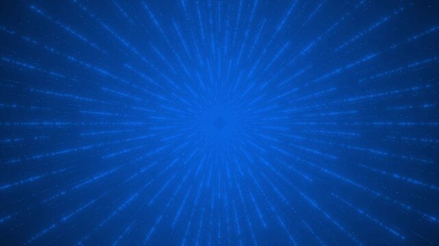 Royal blue color circular dots shooting particles modern design loopable geometrical background