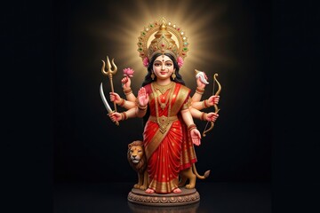 Obraz premium Serene Maa Durga Idol — Sacred Divine Mother