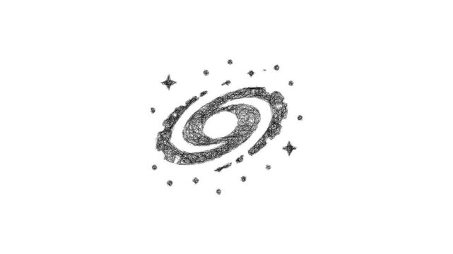Sketch universe icon animation - smooth progressive reveal