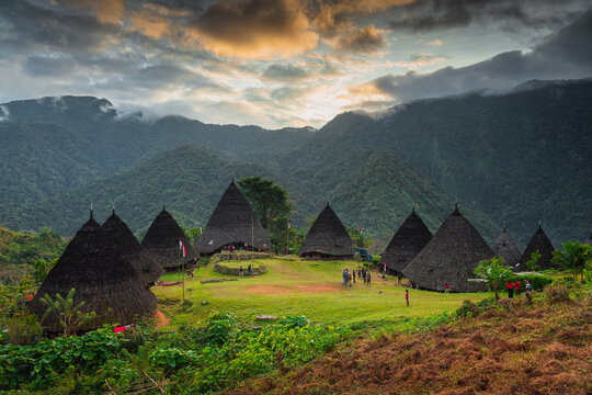 This is Wae Rebo Village it location in Nusa Tenggara Timur, Indonesia. Wae Rebo is a traditional village in valley so make it more unique