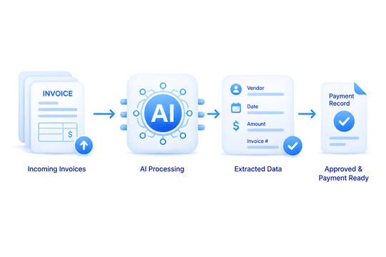 AI invoice processing workflow for accounts payable automation