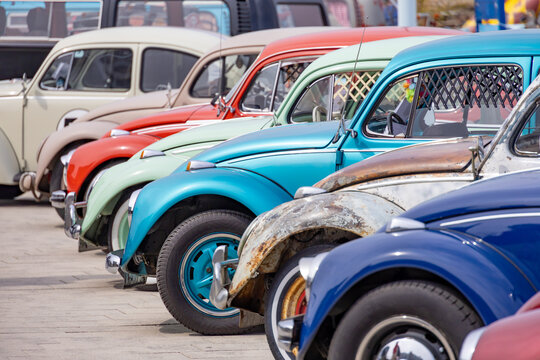 VW classic beetle car at Scheveningen beach car show