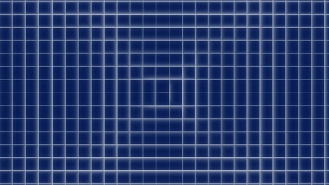 Blue grid pattern with white highlights background. Geometric tech grid for digital science. Digital grid animation for modern network layout design.