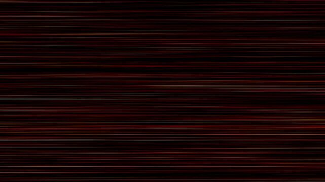 Horizontal red and white lines on black background. Red light streaks for abstract modern technology presentation. Digital light line animation for backdrop design.