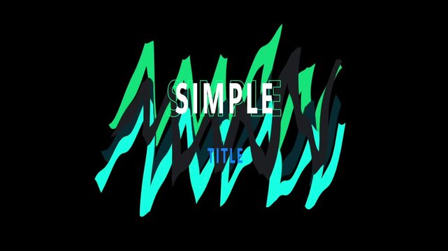 Abstract brush strokes with simple title text layout. Creative paint typography element for digital artwork presentation. Digital title animation for portfolio.