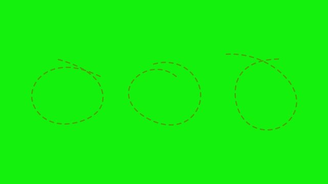 Animated red dashed circle scribble hud elements