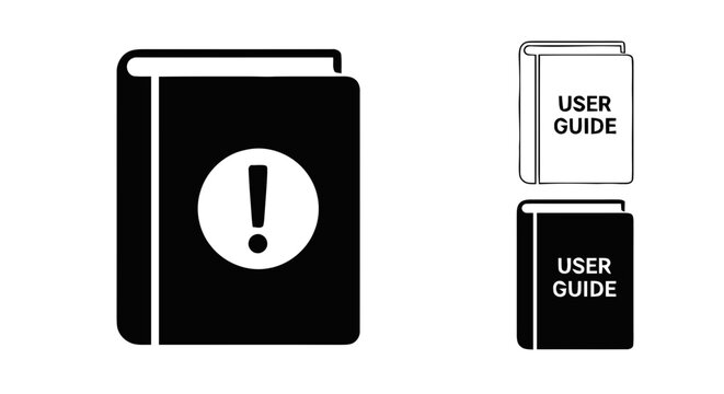 Vector illustration of user guide icon on a transparent background