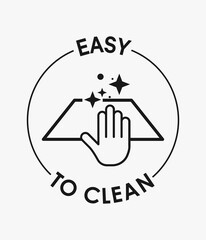 Obraz premium EASY TO CLEAN SIGN VECTOR