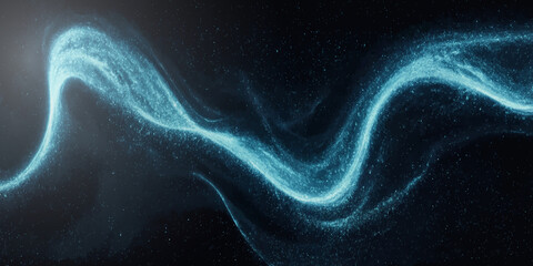 Swirling blue energy wave with particle dust abstract particles background technology artistic streaming movement wallpaper electric atmosphere abstracted © MD OSMAN