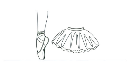 ballet dancer foot and skirt © cicik