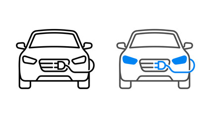 Fototapeta premium Electric Car Charging Icons
