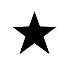 Obraz premium A black star shape on a transparent background for design and artistic use