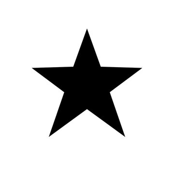 A black star shape on a transparent background for design and artistic use