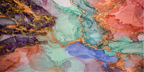 Naklejka premium Abstract Watercolor Background with Colorful Artistic Paint Texture and Vintage Paper Style Artwork