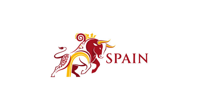 Bull vector in spain corlors