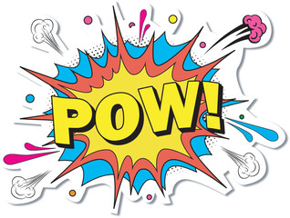 Comic book style pow explosion speech bubble © MD NUR MIA